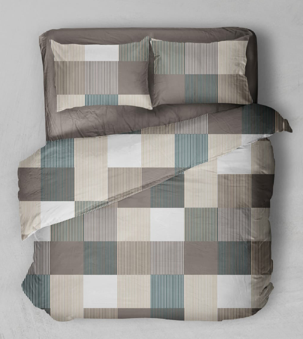 Jesień w Twojej sypialni – łączenie wzorów Plain, Stripe i Pattern w jednym wnętrzu