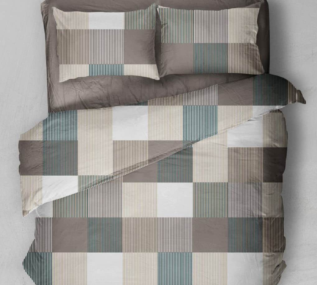 Jesień w Twojej sypialni – łączenie wzorów Plain, Stripe i Pattern w jednym wnętrzu